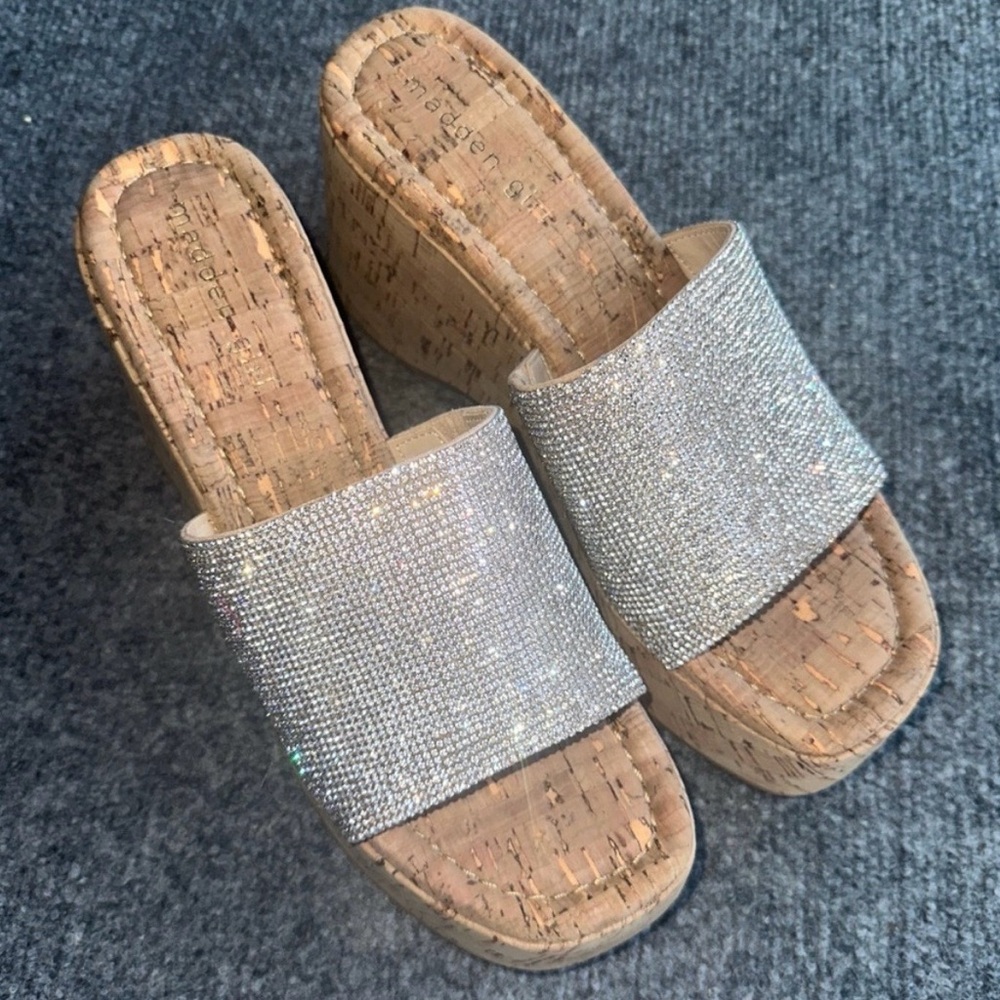 Steve Madden Rhinestone Platform Sandals - Picture 2 of 6
